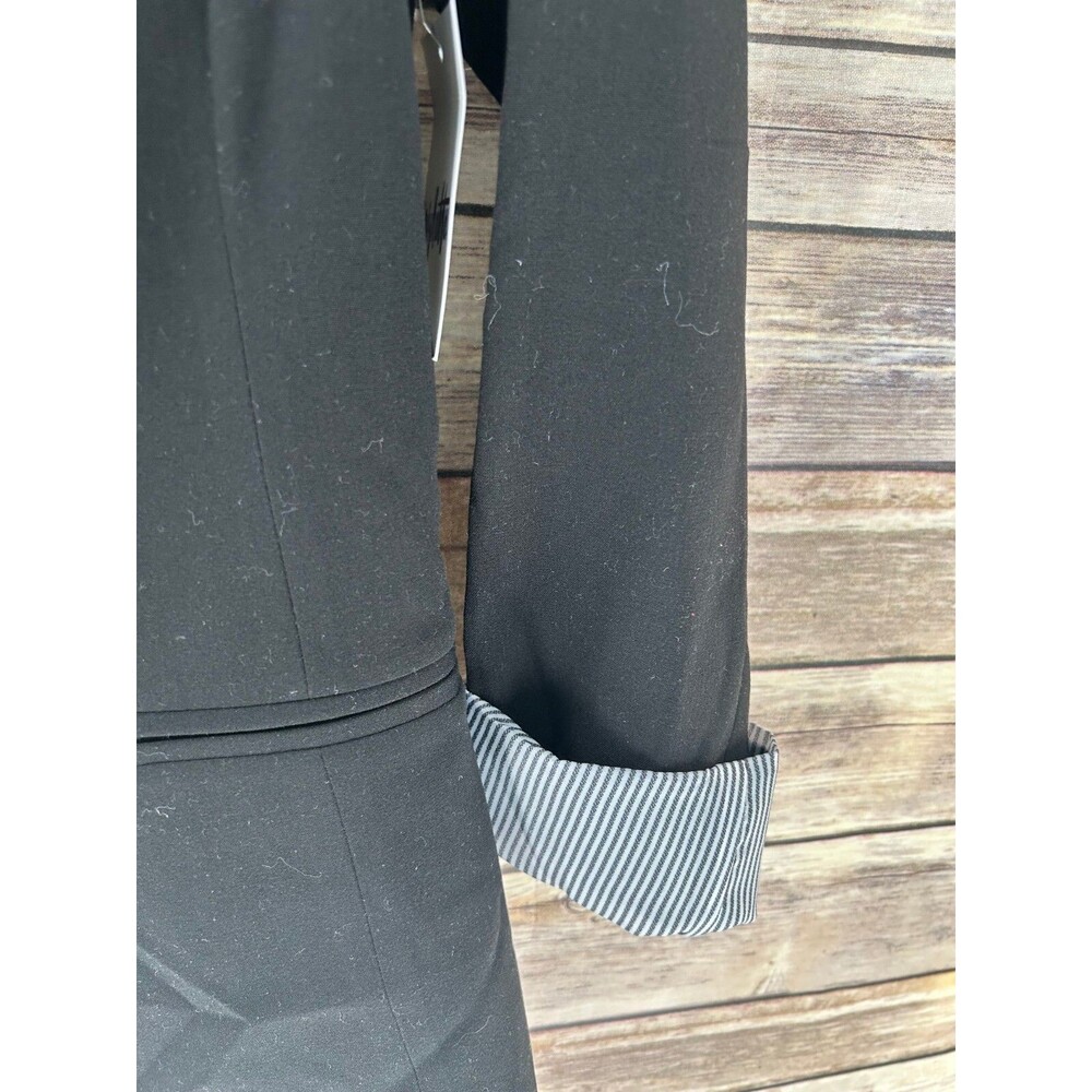Women's Vylette Black Rolled Sleeve Open Front Blazer Size XS - Picture 4 of 5